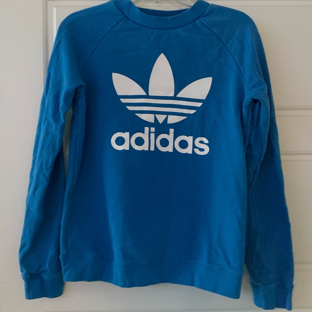 Adidas sweatshirt color blue size medium